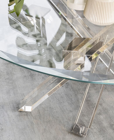 shangai tavolo cristallo bisellato