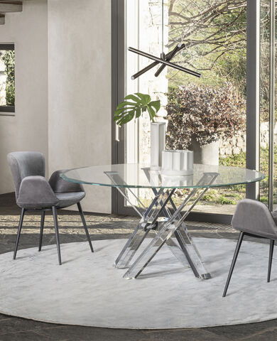 tavolo rotondo cristallo 1