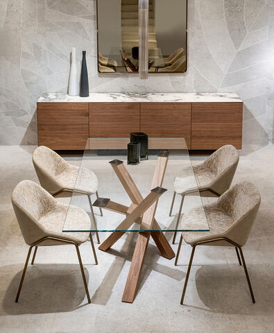 Tavoli in cristallo per sala da pranzo - Shangai, Riflessi