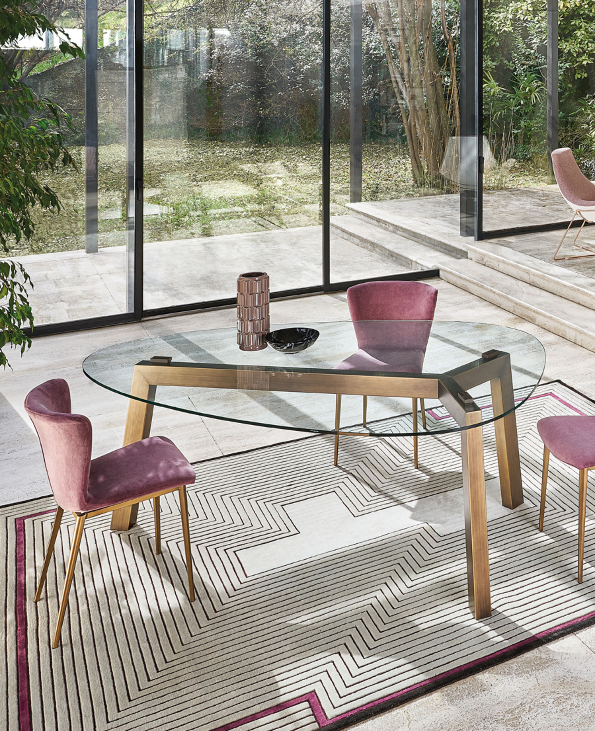 Tavolo in cristallo extrachiaro, Treble Riflessi