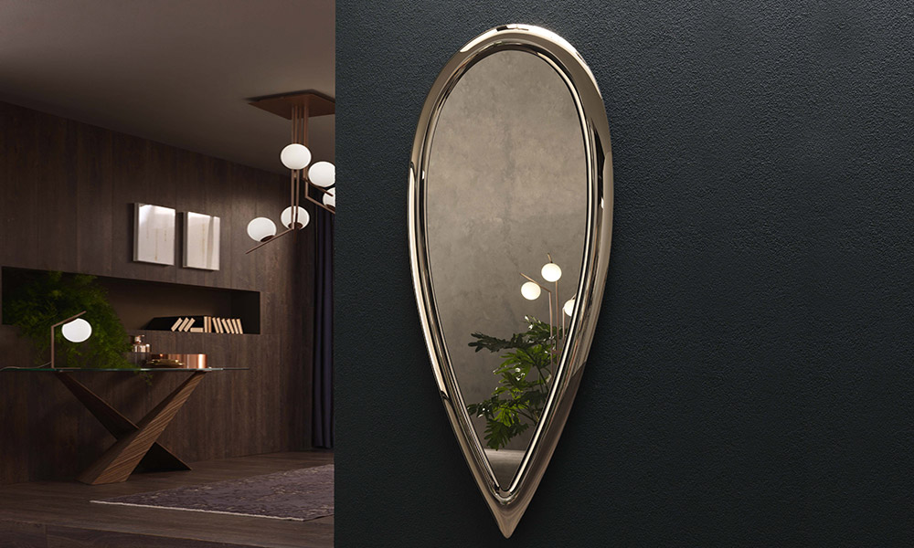 bagni Specchio rotondo da parete circolare per ingressi salotti specchio rotondo in metallo per parete nero, 60 cm 